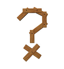 Image showing wooden question mark