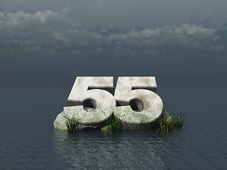 Image showing fifty five