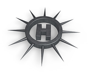 Image showing spiky letter h