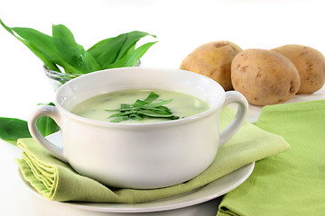 Image showing Wild garlic soup