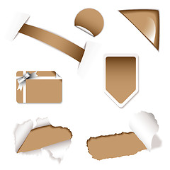 Image showing Shop sale elements brown