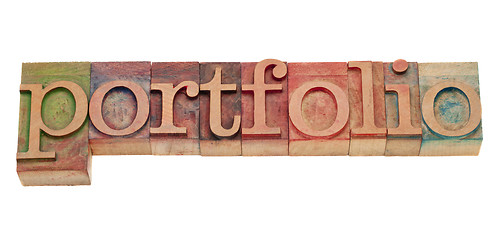Image showing portfolio word in letterpress type