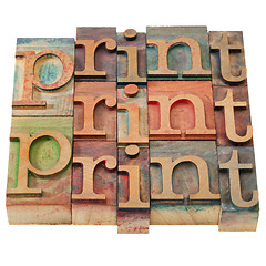 Image showing print word abstract