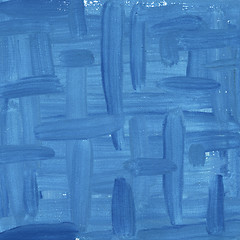 Image showing blue abstract painted on canvas