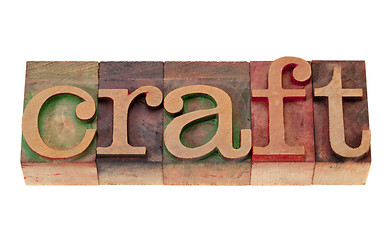 Image showing craft in letterpress type