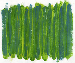 Image showing green and blue abstract painted on canvas