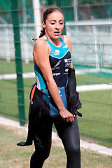 Image showing Female triathlete
