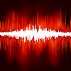 Image showing Sound waves on black background. EPS 8