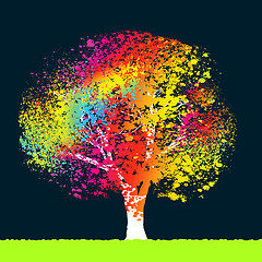 Image showing Abstract colorful tree. EPS 8