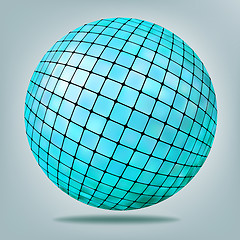 Image showing Abstract blue Background with disco ball. EPS 8