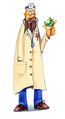 Image showing doctor with apple 