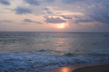 Image showing Ocean and Sunset
