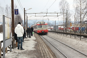 Image showing Trainstation in winter