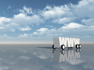 Image showing www on wheels