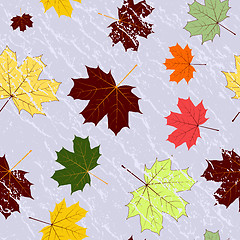 Image showing Autumn seamless grunge pattern