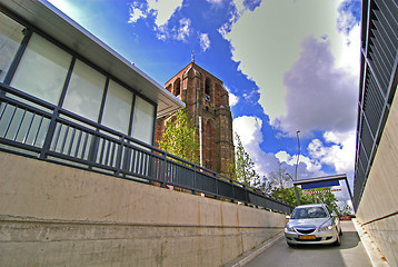 Image showing car driving into underground car park