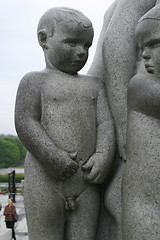 Image showing Shy Boy Angry Girl Sculpture