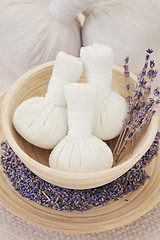 Image showing lavender massage stamps