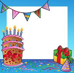 Image showing Frame with birthday theme 2