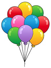 Image showing Group of cartoon balloons 1