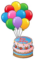 Image showing Birthday theme with cake 2