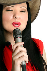 Image showing Singer performing