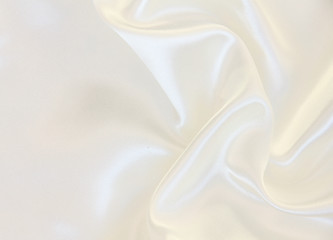 Image showing Smooth elegant white silk as wedding background 