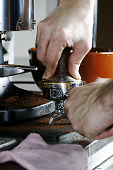 Image showing Tamping Espresso