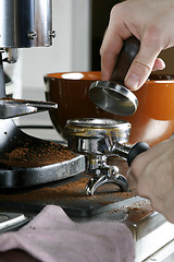 Image showing Tamping Espresso