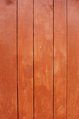 Image showing Parallel wooden planks, painted in red