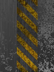 Image showing A grungy and worn hazard stripes texture. EPS 8