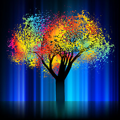 Image showing Abstract colorful tree. With copy space. EPS 8