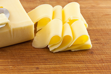 Image showing Cheese slices