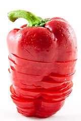 Image showing Sliced paprika standing