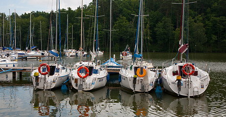 Image showing Samall yacht marina in Ruciane-Nida