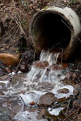 Image showing Cocrete drainage wit water