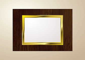 Image showing dark wood picture frame