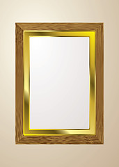 Image showing light wood picture frame