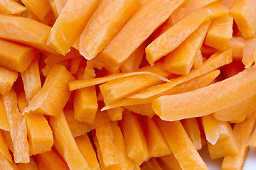 Image showing Sliced carrot bakground