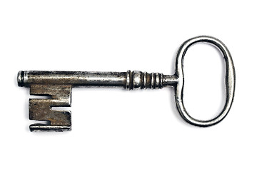 Image showing Old key isolated on white 