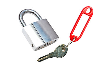 Image showing Padlock and key