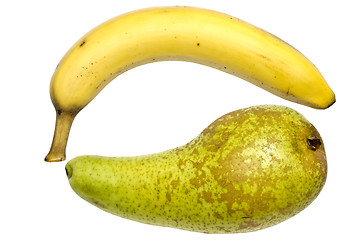 Image showing Banana and pear