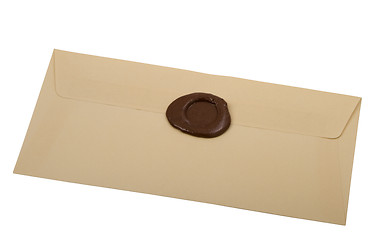 Image showing envelope  with  sealing wax stamp