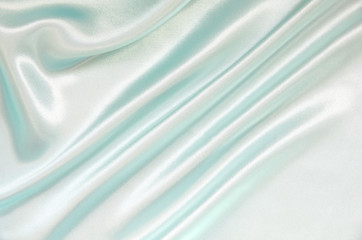 Image showing Smooth elegant blue silk can use as background 