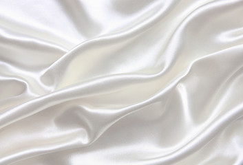 Image showing Smooth elegant white silk 