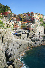 Image showing Italy. Cinque Terre. Colorful Manarola village 