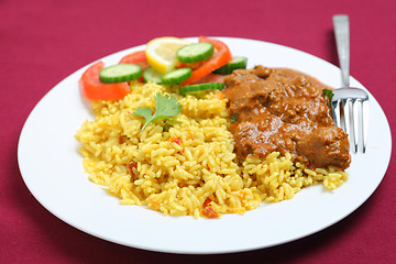 Image showing Plate of kashmiri curry