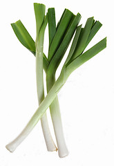 Image showing Three leeks