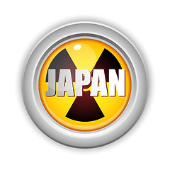 Image showing Japan Nuclear Disaster Yellow Button