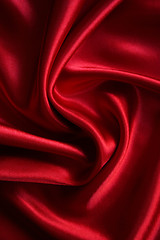 Image showing Smooth elegant red silk 